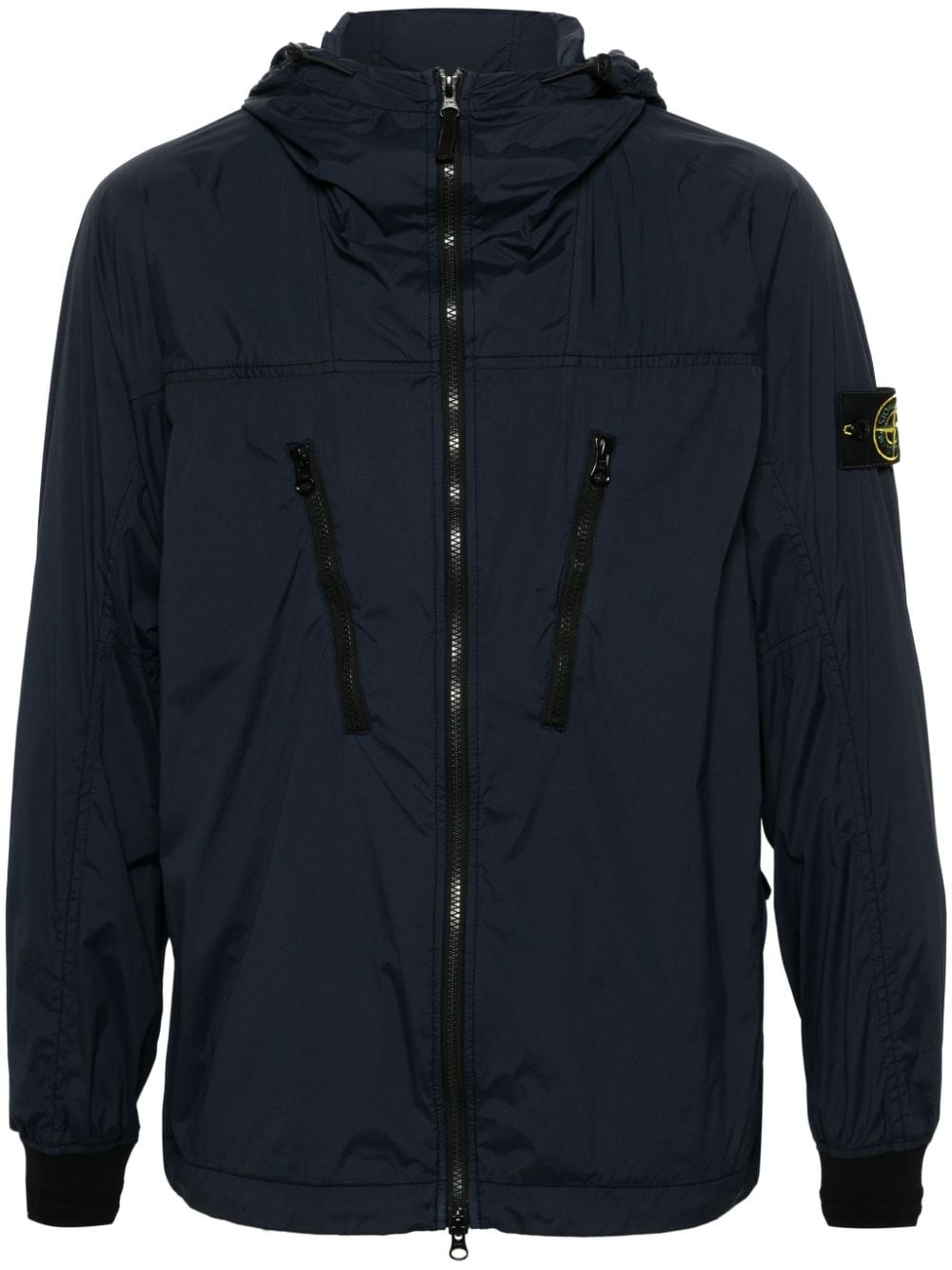 Compass-badge hooded jacket - 1