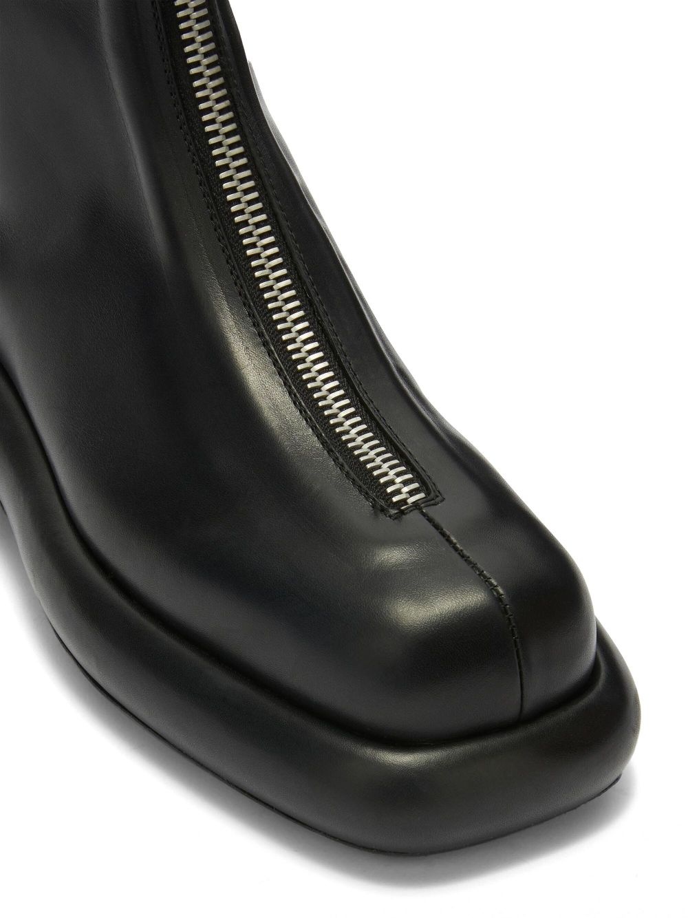 zip-up leather boots - 4