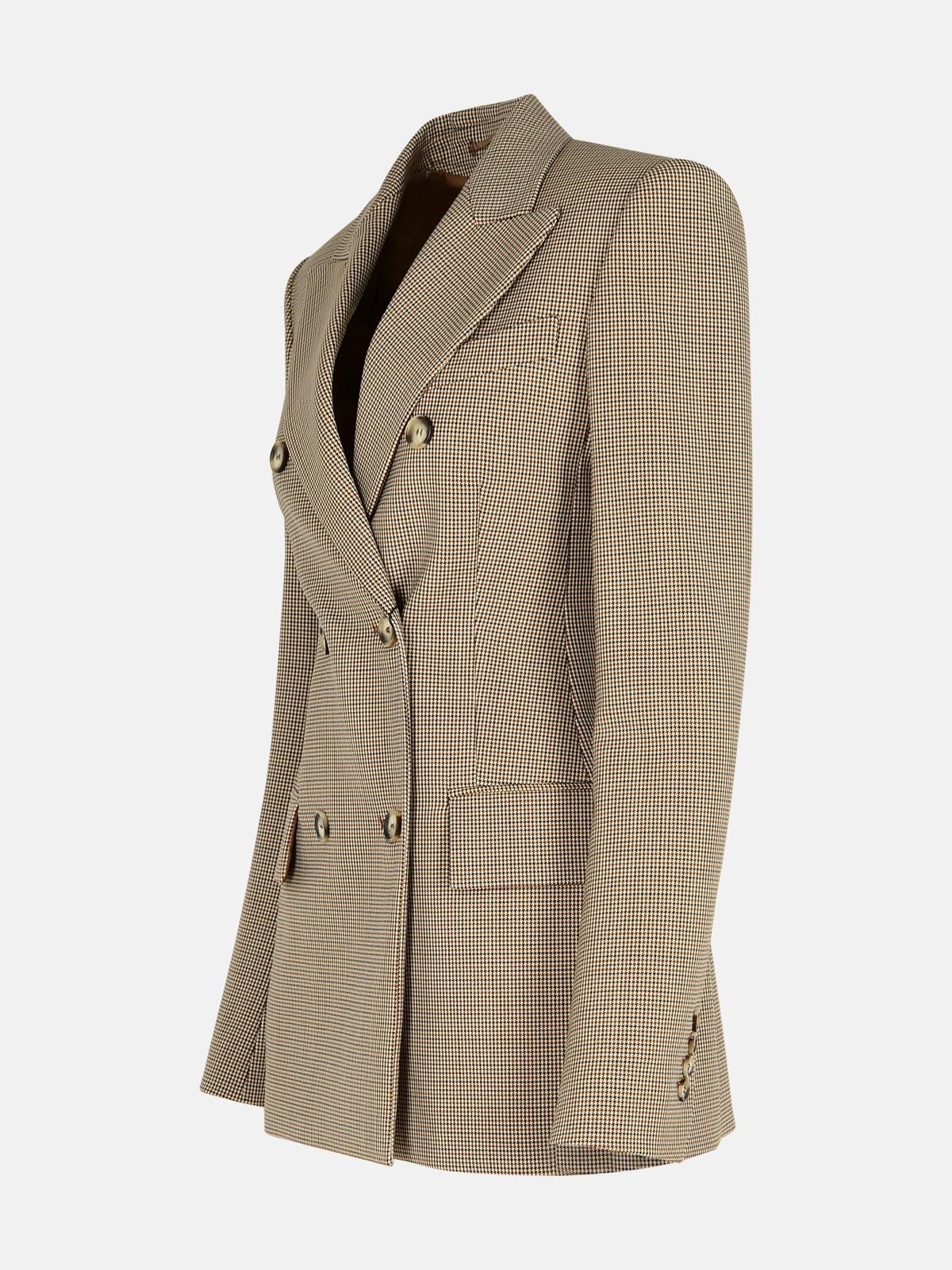 'OCROMA' BROWN WOOL BLEND BLAZER - 2