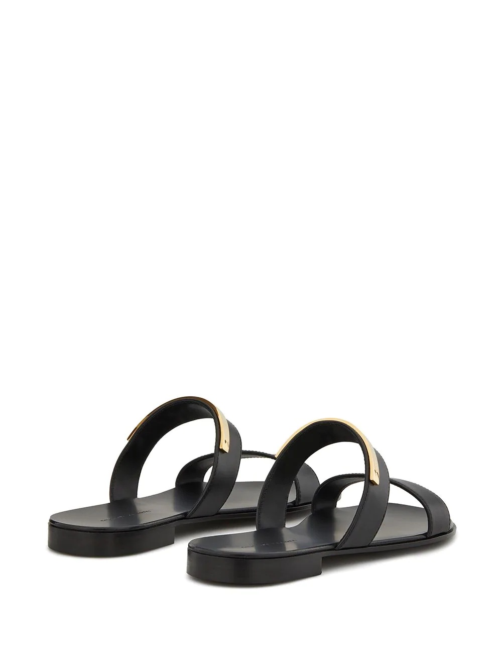 slip-on logo plaque sandals - 3