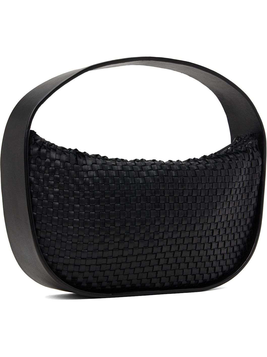 Black Woven Petit Arc Bag - 3