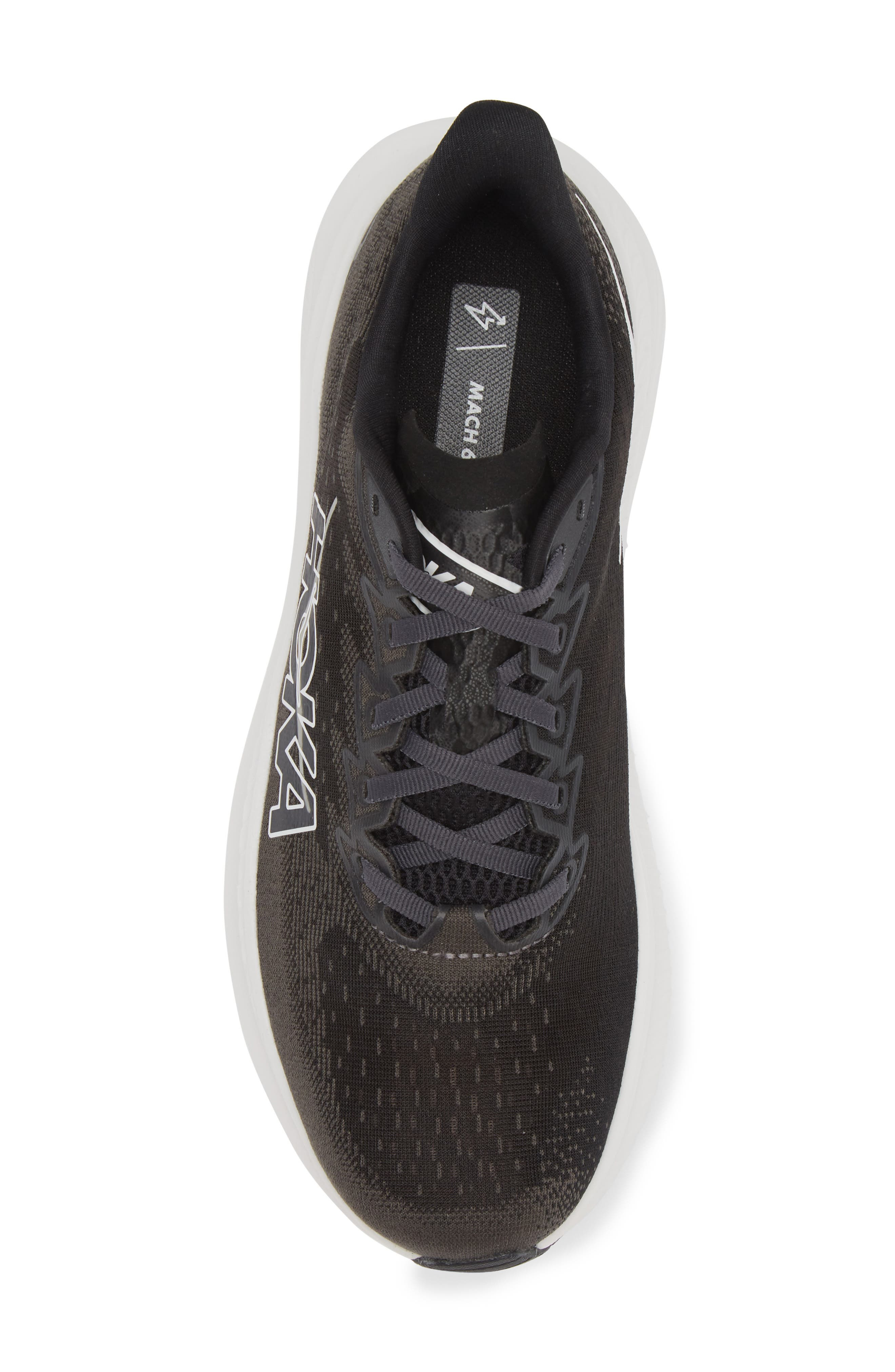 HOKA Mach 6 Running Shoe in Black /White at Nordstrom - 5