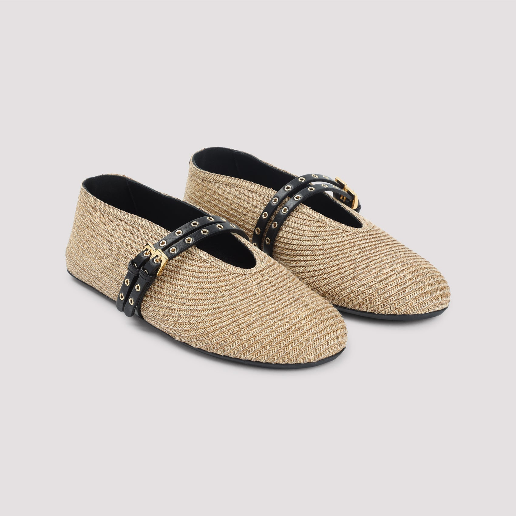 Alaïa Paper Straw Ballerinas Women - 3