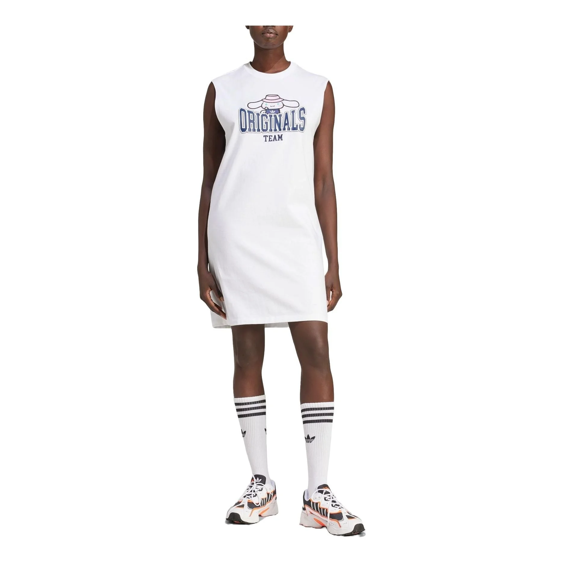 (WMNS) adidas Originals x Hello Kitty Cinnamoroll Graphic Tank Dress 'White' JG8055 - 1