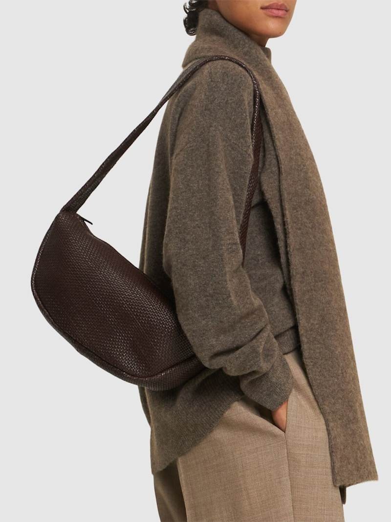 Woven Crescent leather shoulder bag - 2