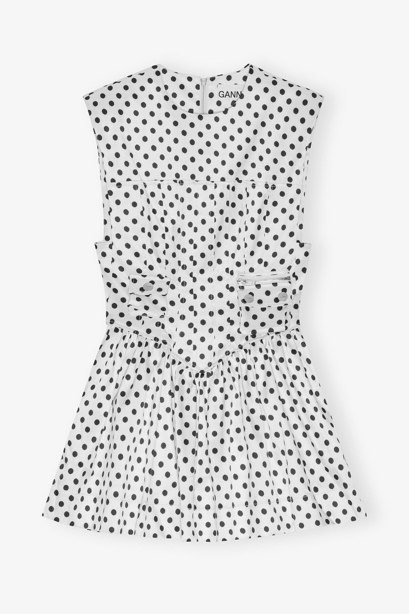 POLKA-DOT SATIN CORSET MINI DRESS 1