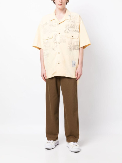 Maison MIHARAYASUHIRO graphic-print short-sleeved cotton shirt outlook