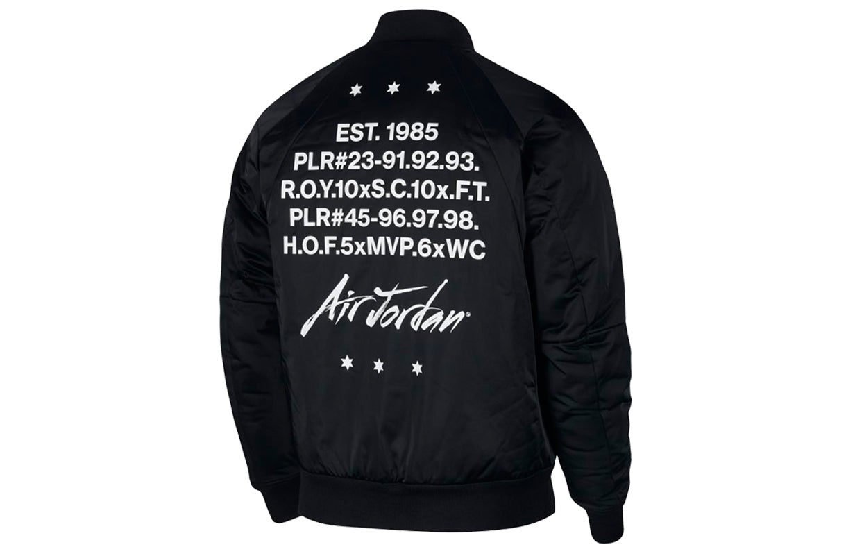 Air Jordan MA-1 Baseball Collar aviator Jacket sports padded Jacket Black AV5999-010 - 3