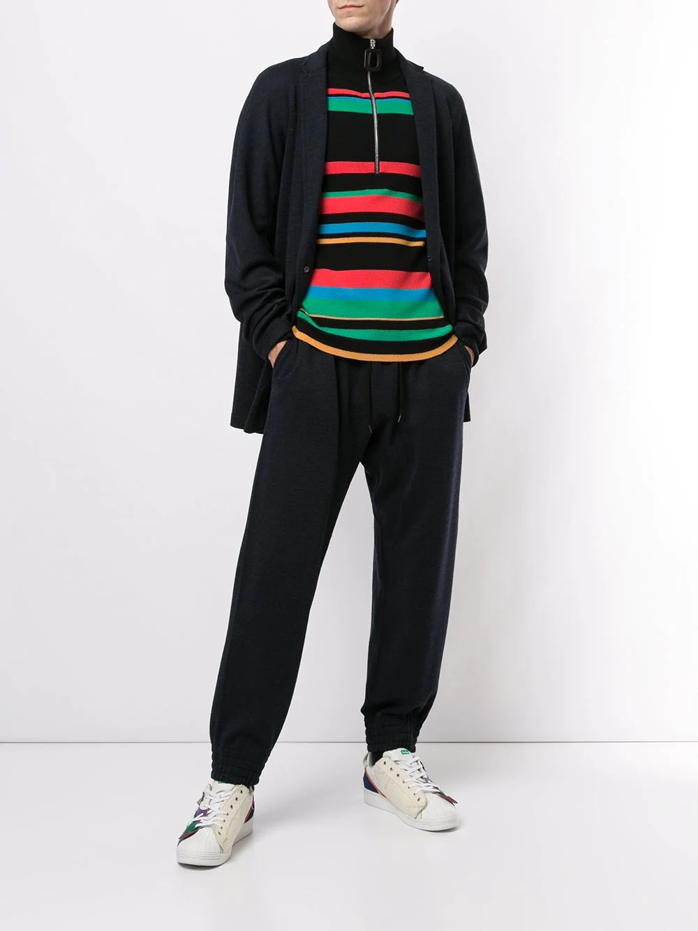 knitted track trousers - 2