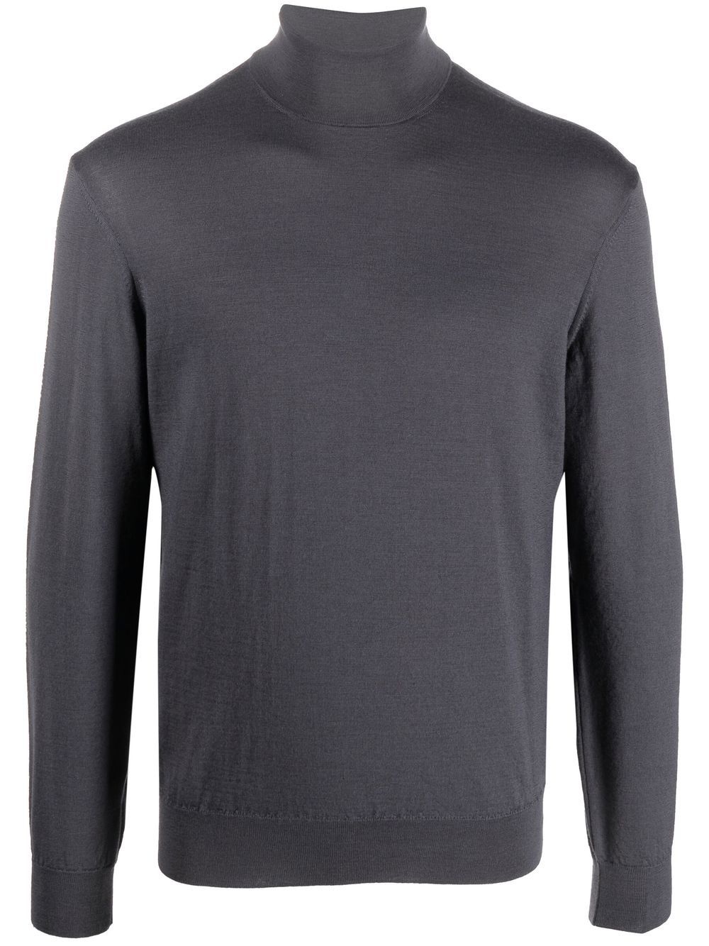 funnel-neck long-sleeve top - 1