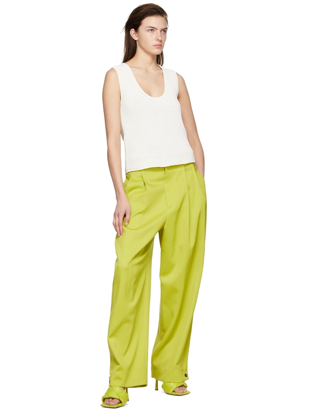 Green Wool Trousers - 4