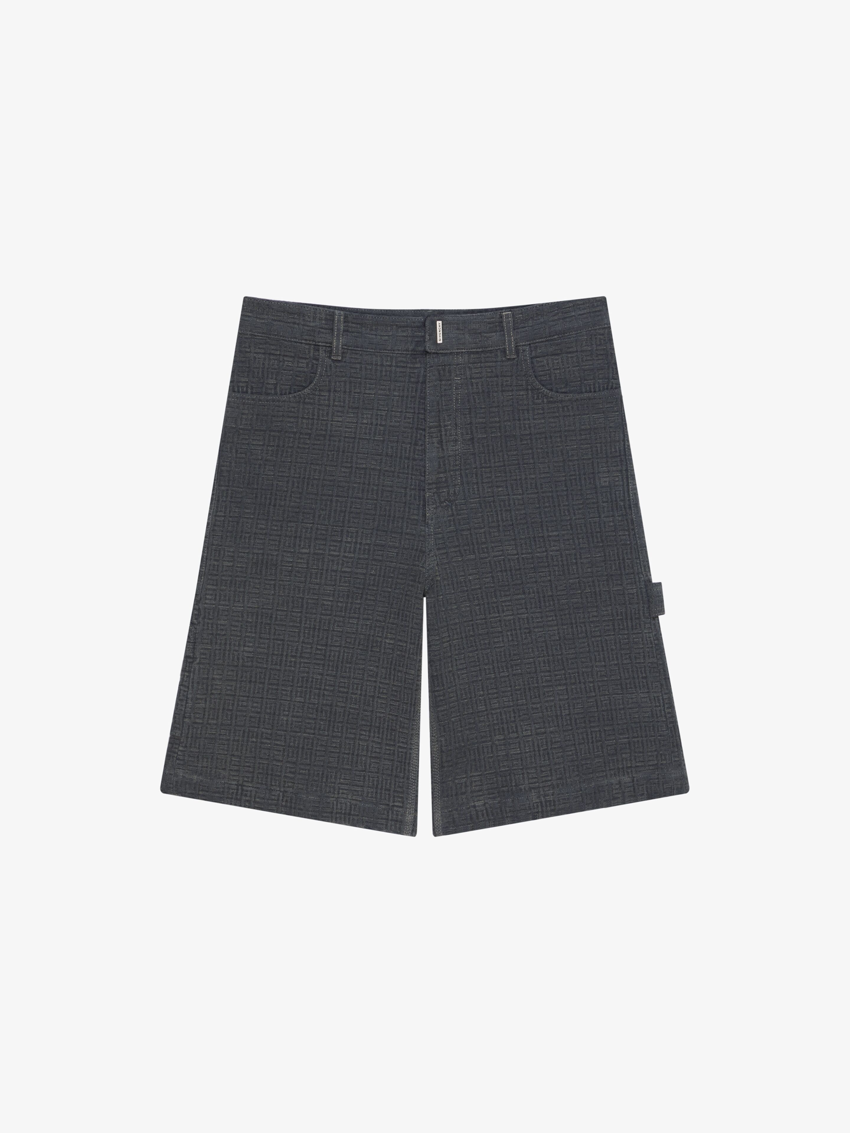 CARPENTER BERMUDA SHORTS IN 4G DENIM - 1