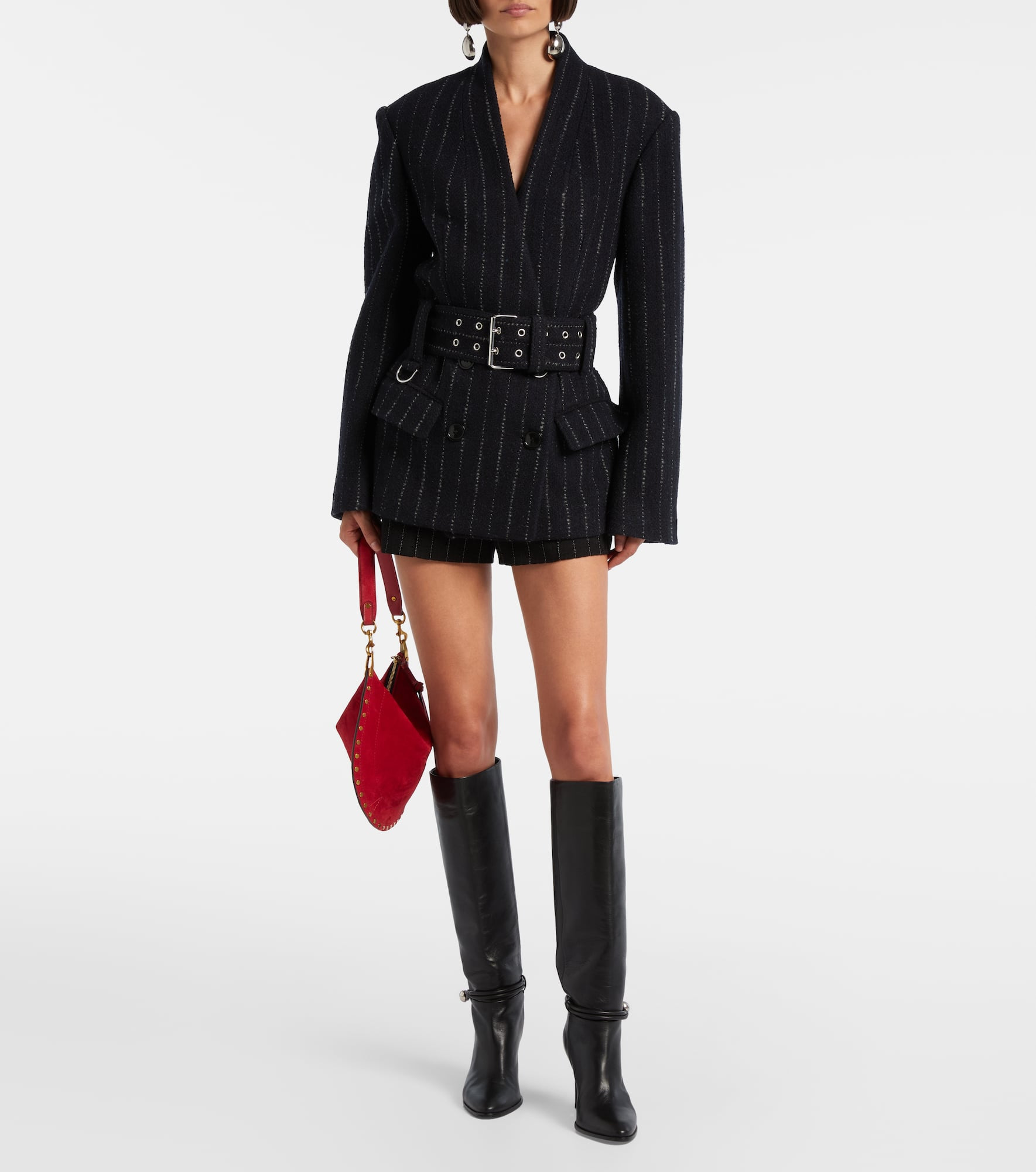 Fyma chalk stripe virgin wool blazer - 2