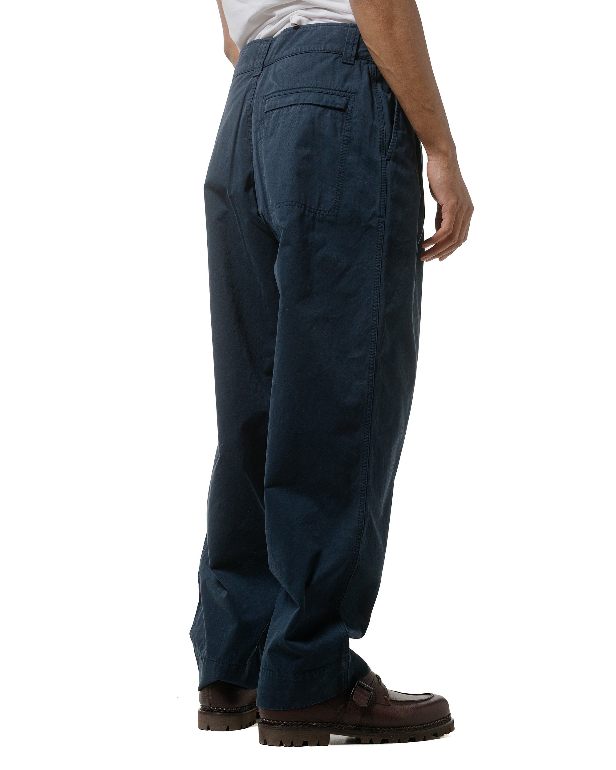 MHL Stitch Pleat Trouser Tough Cotton Twill Dark Ink - 3