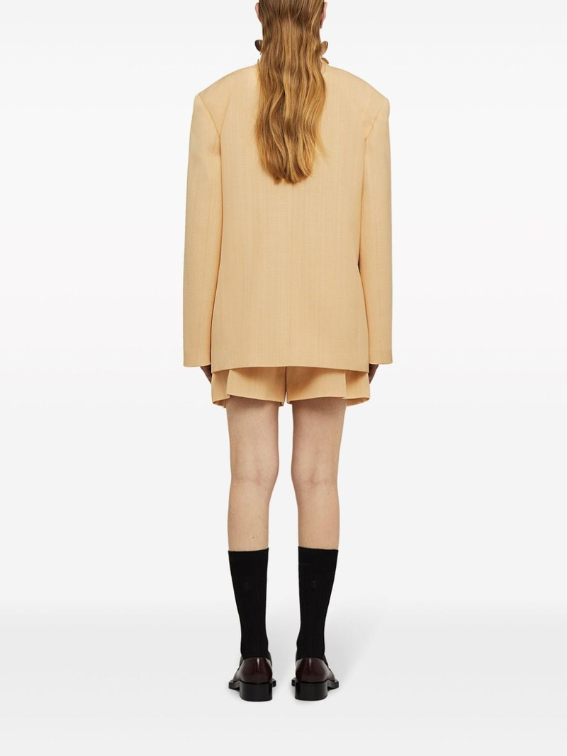 pleated cotton short shorts 1