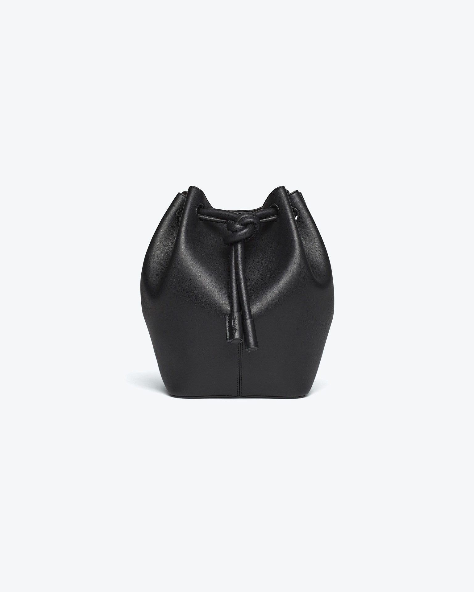 ELONGATED BUCKET MEDIUM - Alt-nappa leather medium bucket handle bag - Black - 3