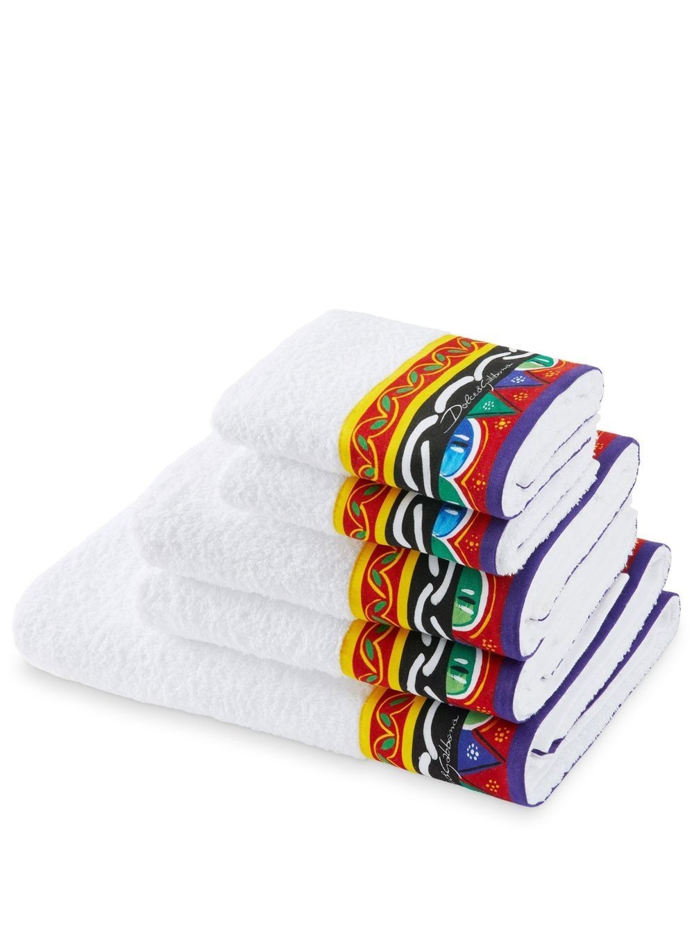 set of five terry cotton towels - 1