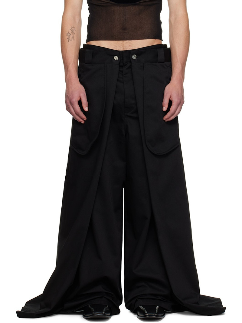 Black Shayne Oliver Edition 'The Wrap' Trousers - 1