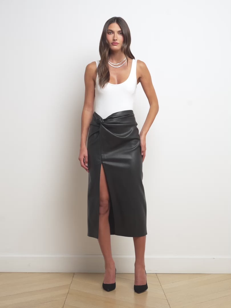 Lilou Vegan Leather Skirt - 7
