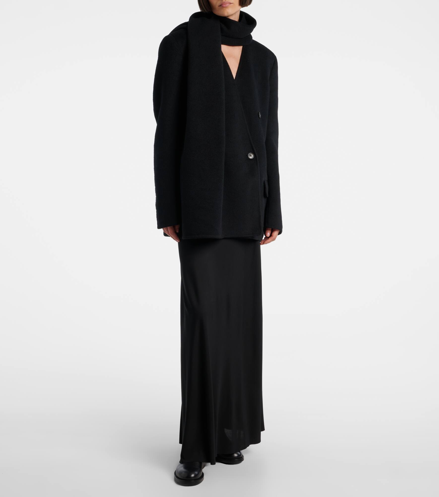 Calitra scarf-detail cashmere jacket - 7