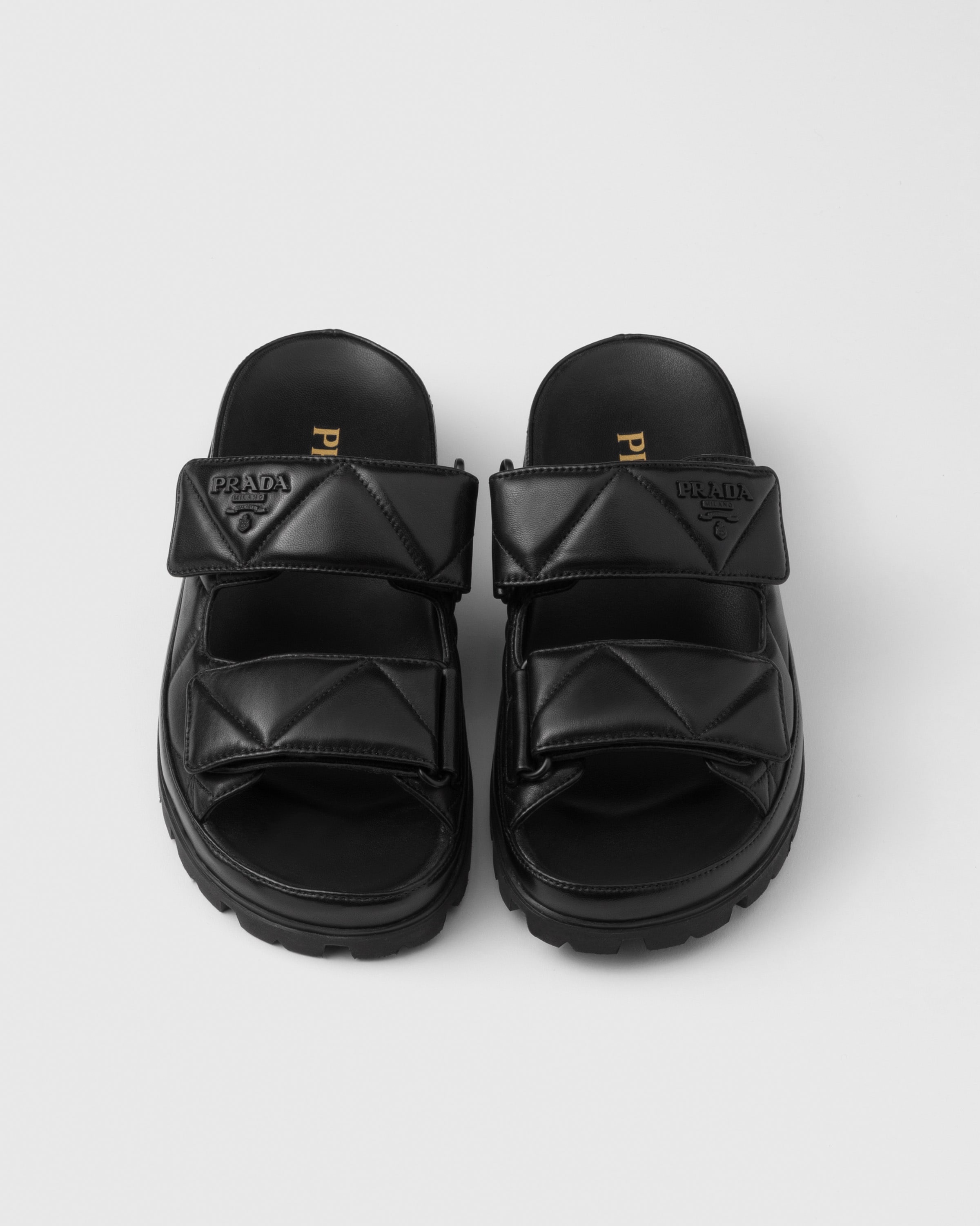 Padded nappa leather sandals - 3