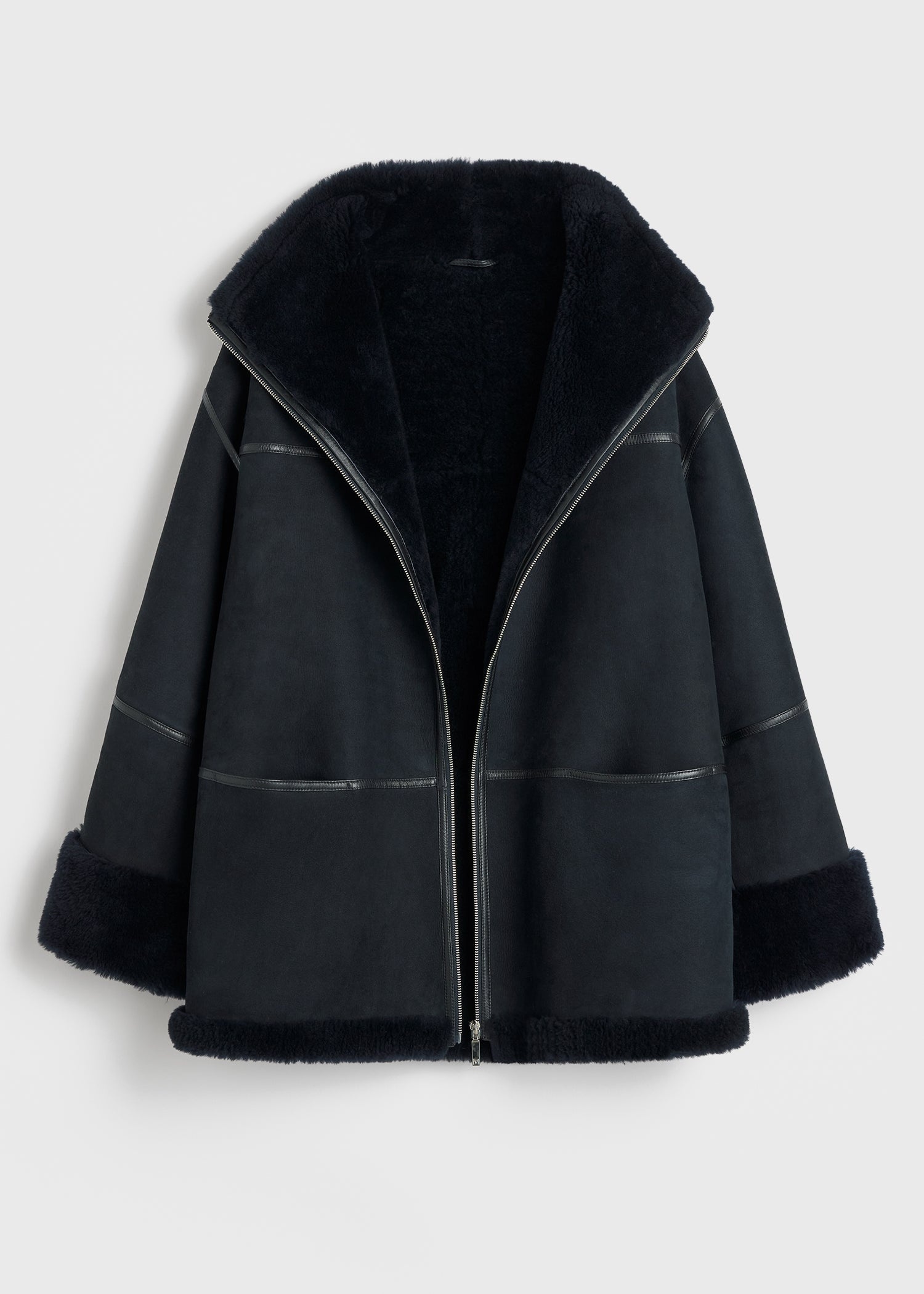 Signature shearling jacket navy - 7