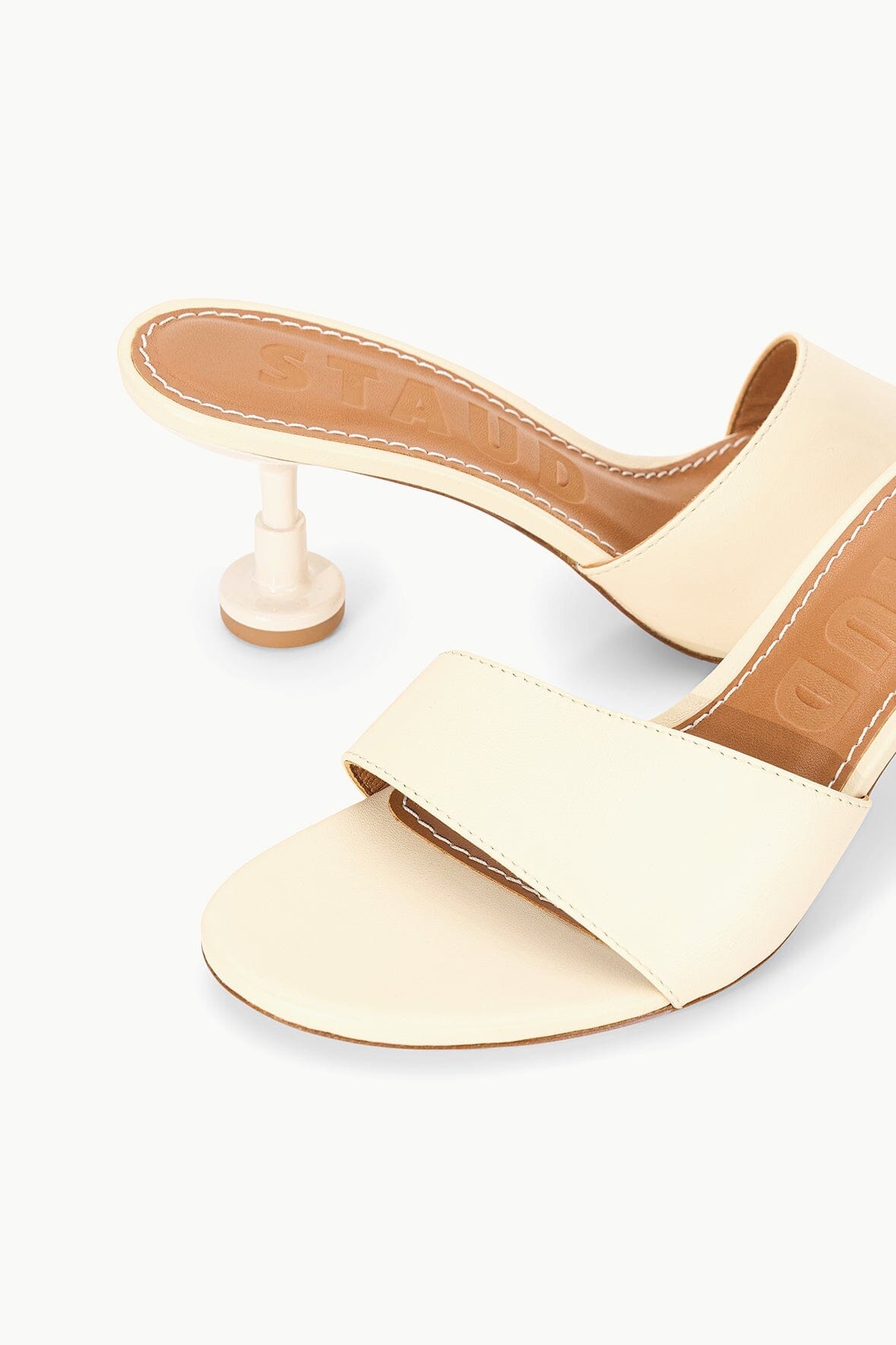 STAUD GARDENER KITTEN HEEL CREAM - 6
