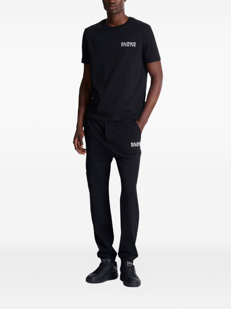 Balmain logo-print drawstring track pants outlook