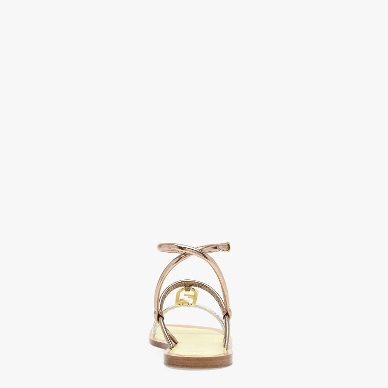 FENDI Silver nappa leather sandals outlook