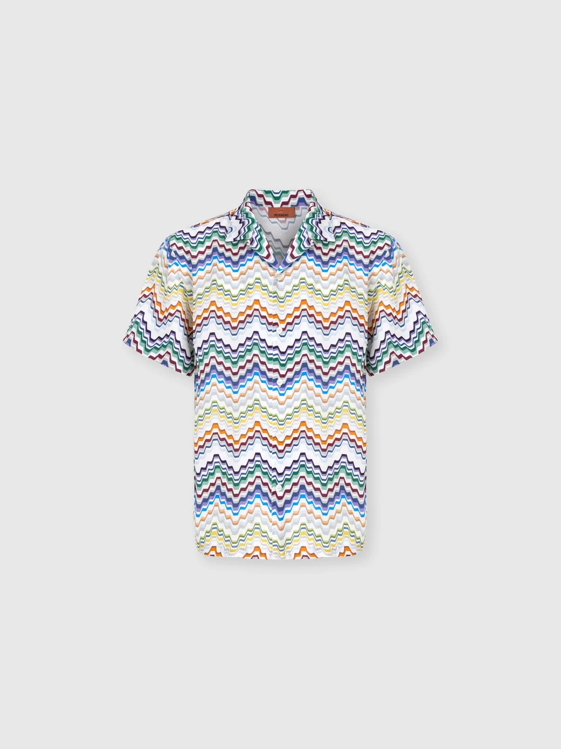 Short-sleeve viscose bowling shirt - 1