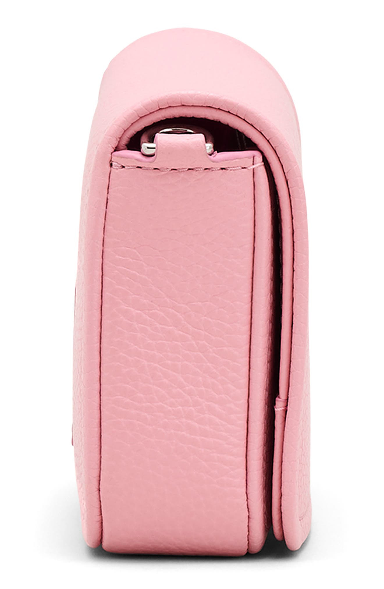 Marc Jacobs The Mini Leather Crossbody Bag in Ribbon Pink at Nordstrom - 4