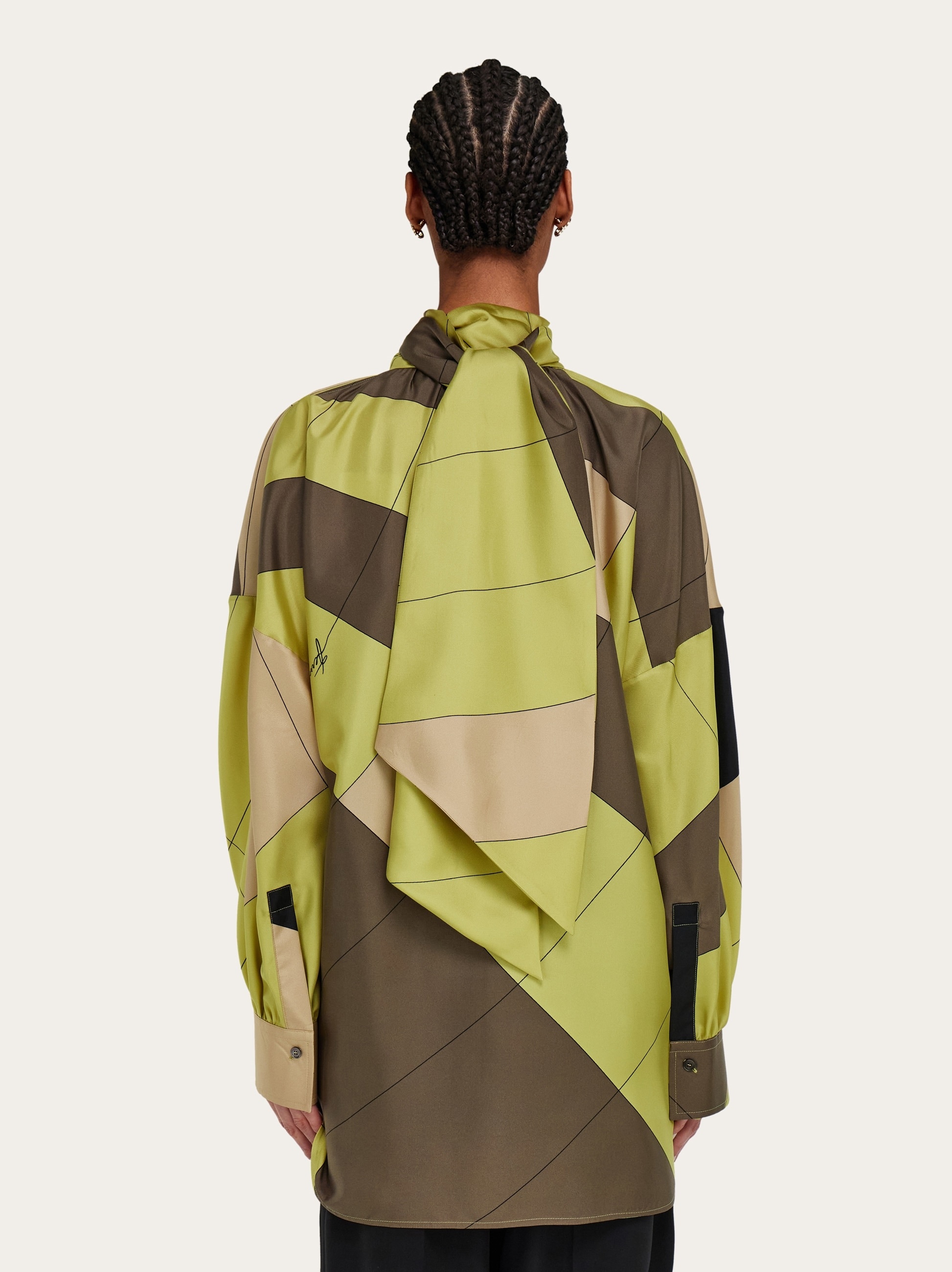 Silk shirt with sash - 3