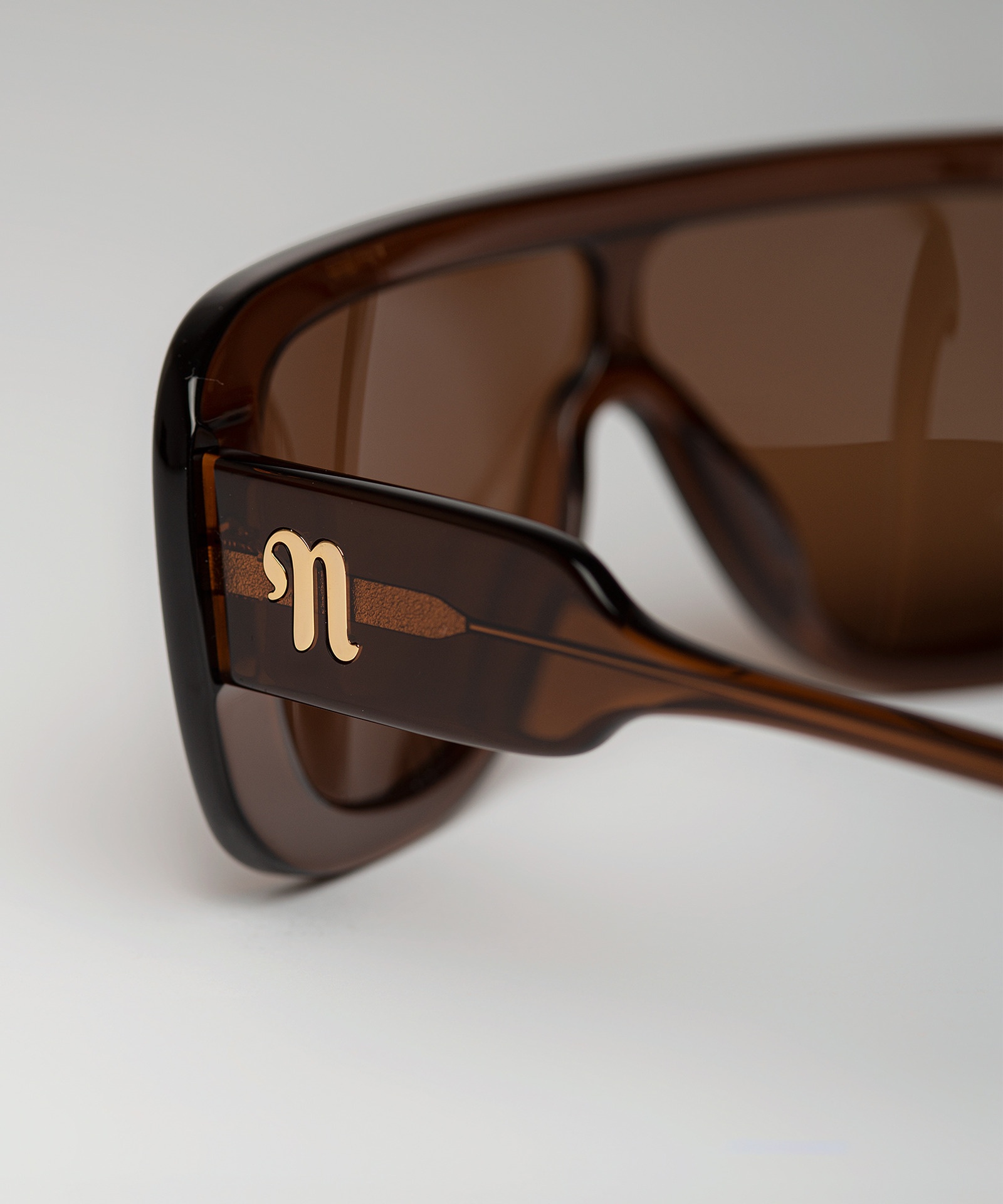 MONSINO - Oversized square-frame sunglasses - Brown - 3