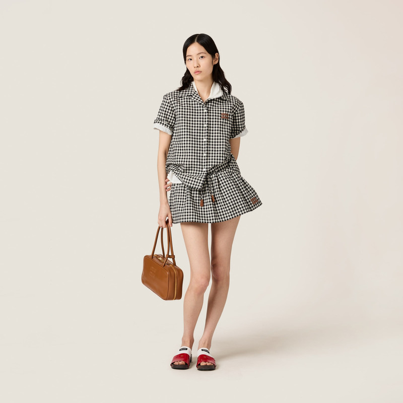 Miu Miu Gingham check shirt outlook