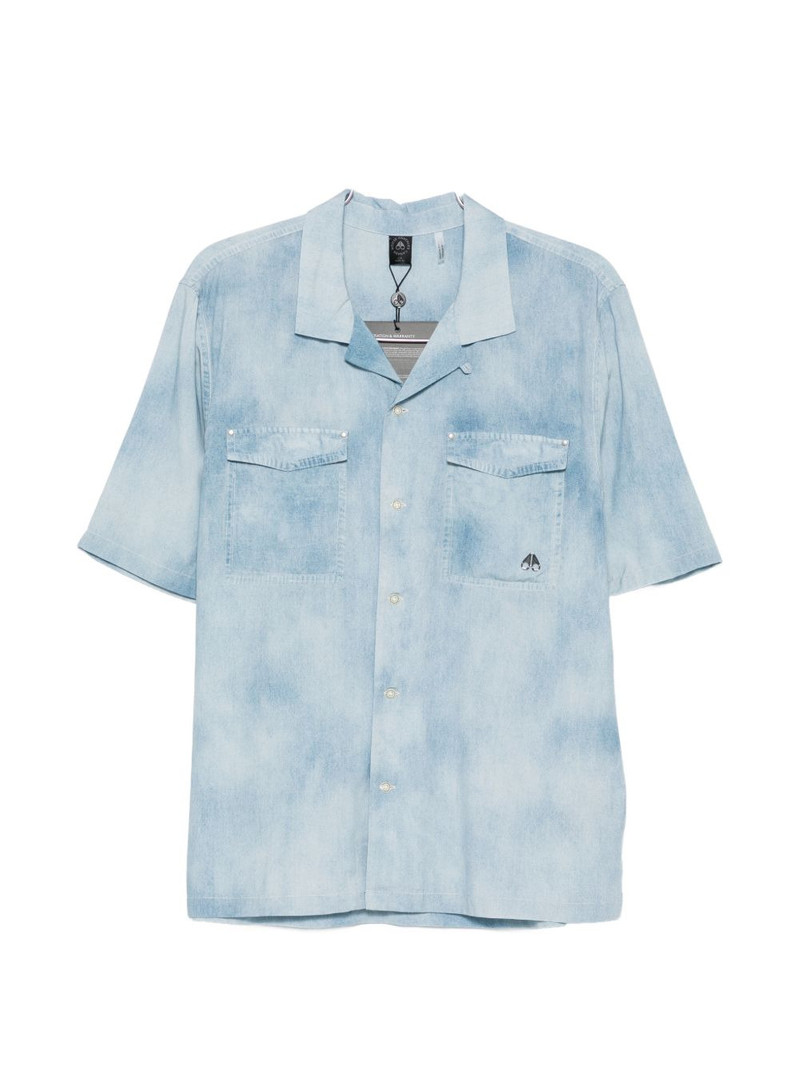 denim-print short-sleeve shirt 1