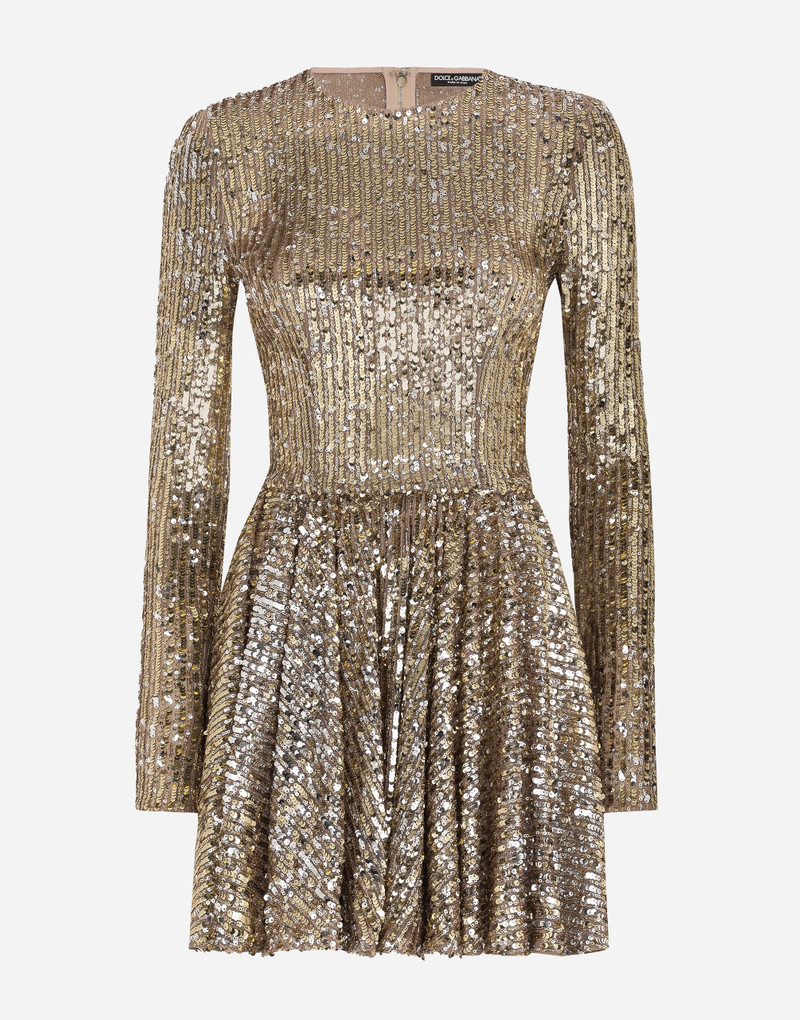 Short sequined dress with circle skirt 1