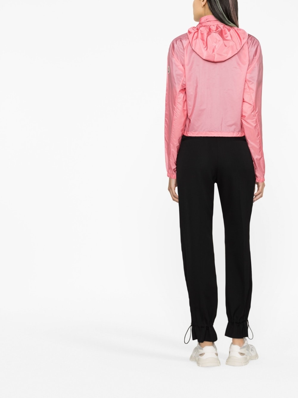 drawstring-detailed hooded jacket - 3
