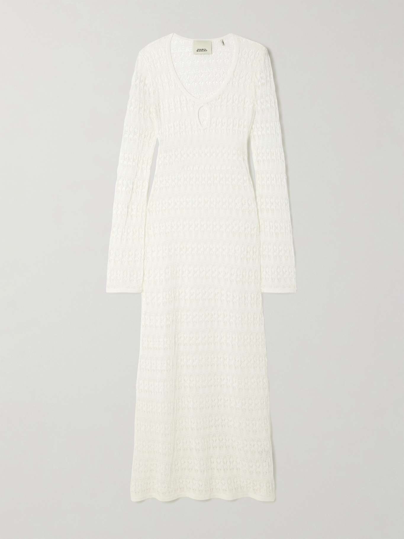 Poros pointelle-knit cotton-blend maxi dress - 1