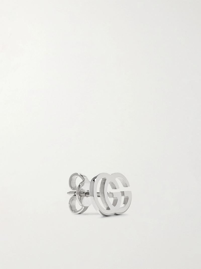 GG Tissue 18-karat white gold earrings Silver 3
