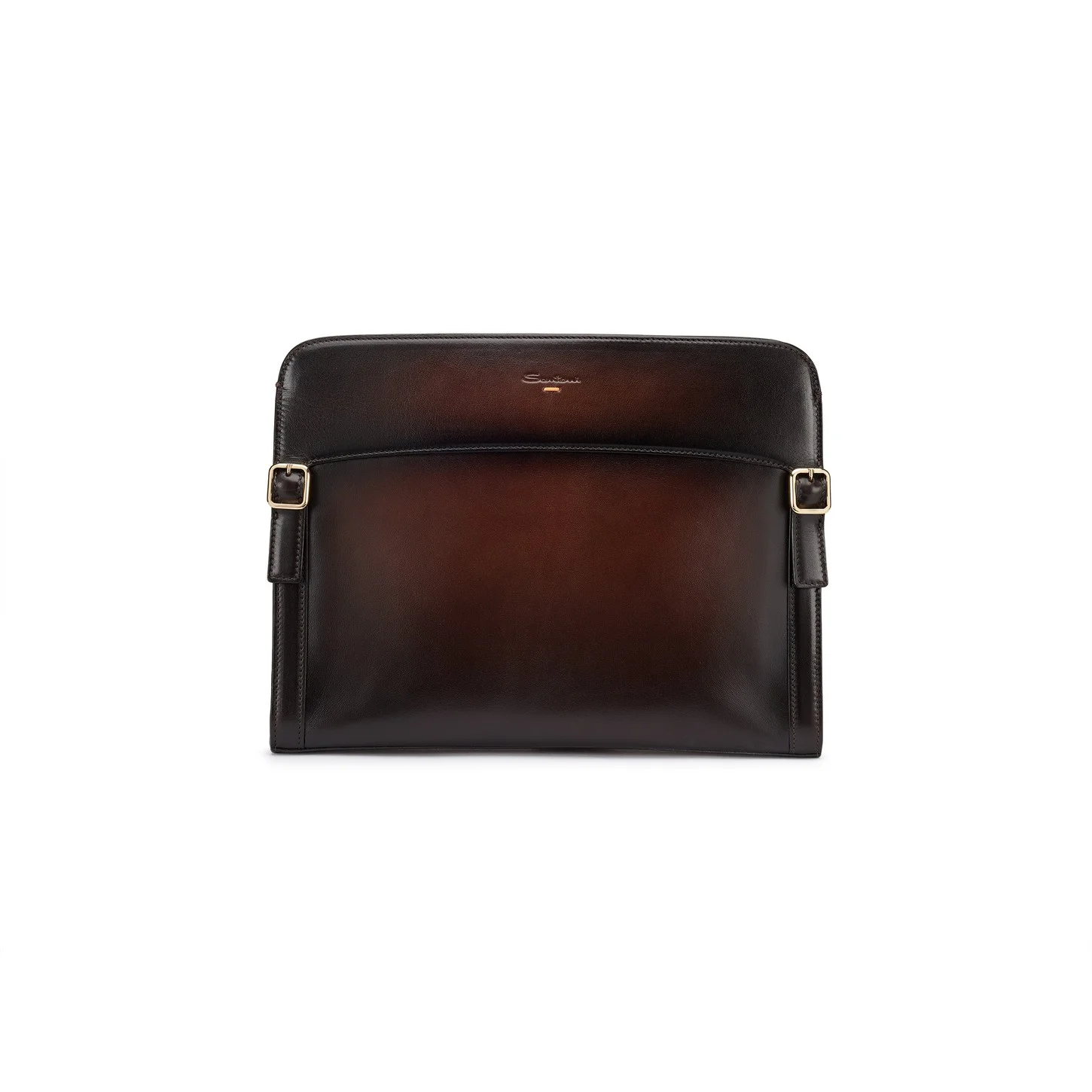 Dark brown leather pouch - 1