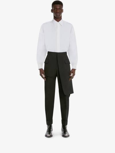 Alexander McQueen Men's Hybrid Tailored Trousers in Black outlook