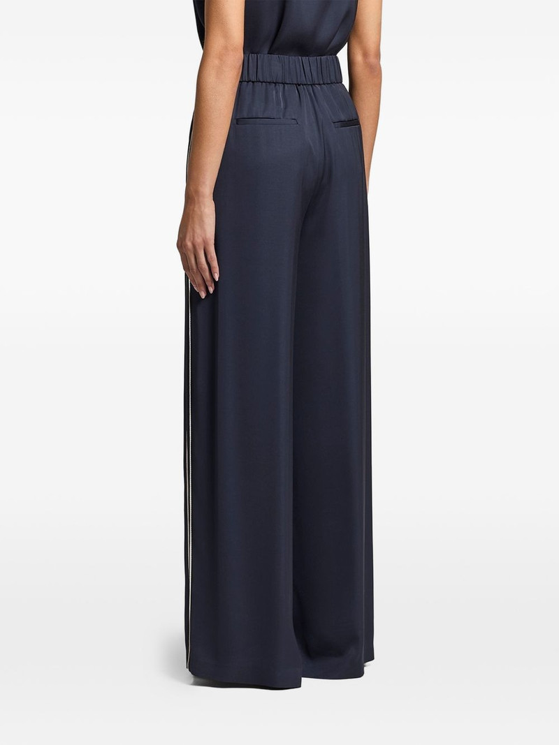 stripe-detail satin trousers 3