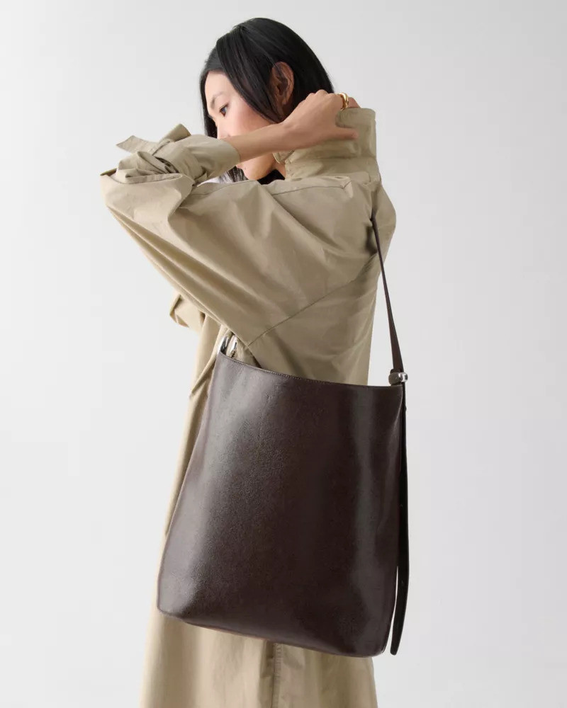 kate spade Halo Glazed Leather Large Bucket Bag outlook