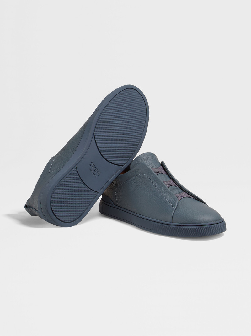 AVIO BLUE DEERSKIN TRIPLE STITCH™ SNEAKERS 5