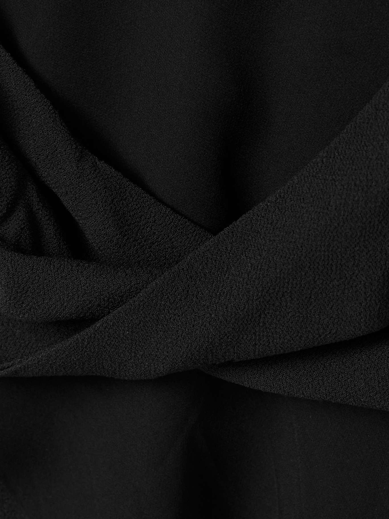 Esme layered draped silk-chiffon and wool-crepe maxi dress Black - 5