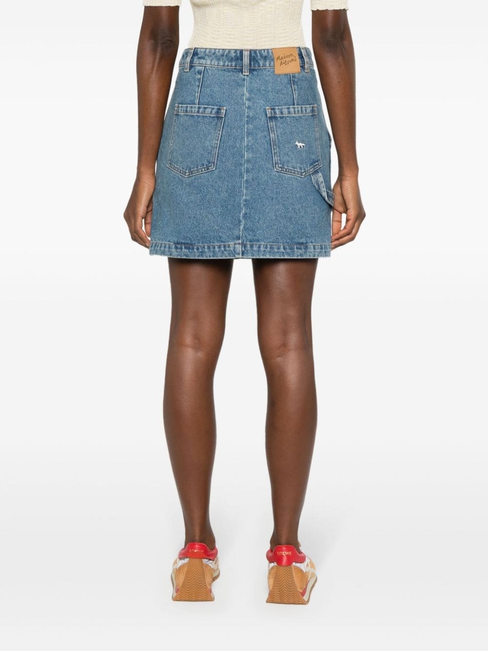 mini denim skirt - 4