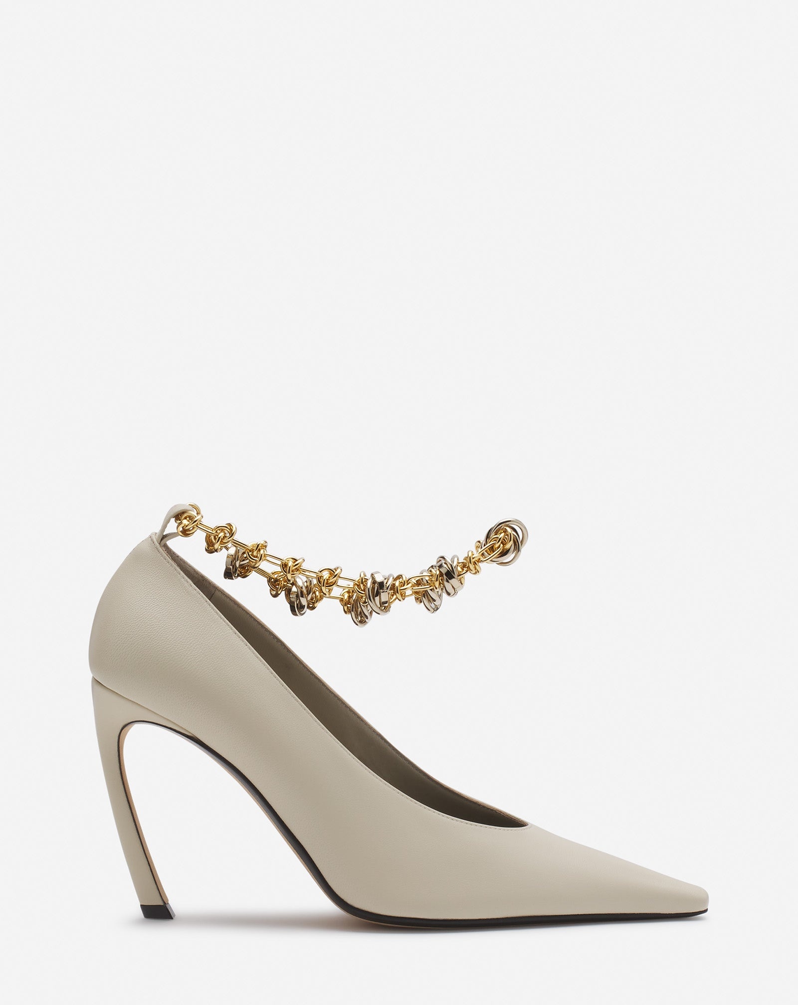 SWING LEATHER PUMPS WITH CHAIN - 1