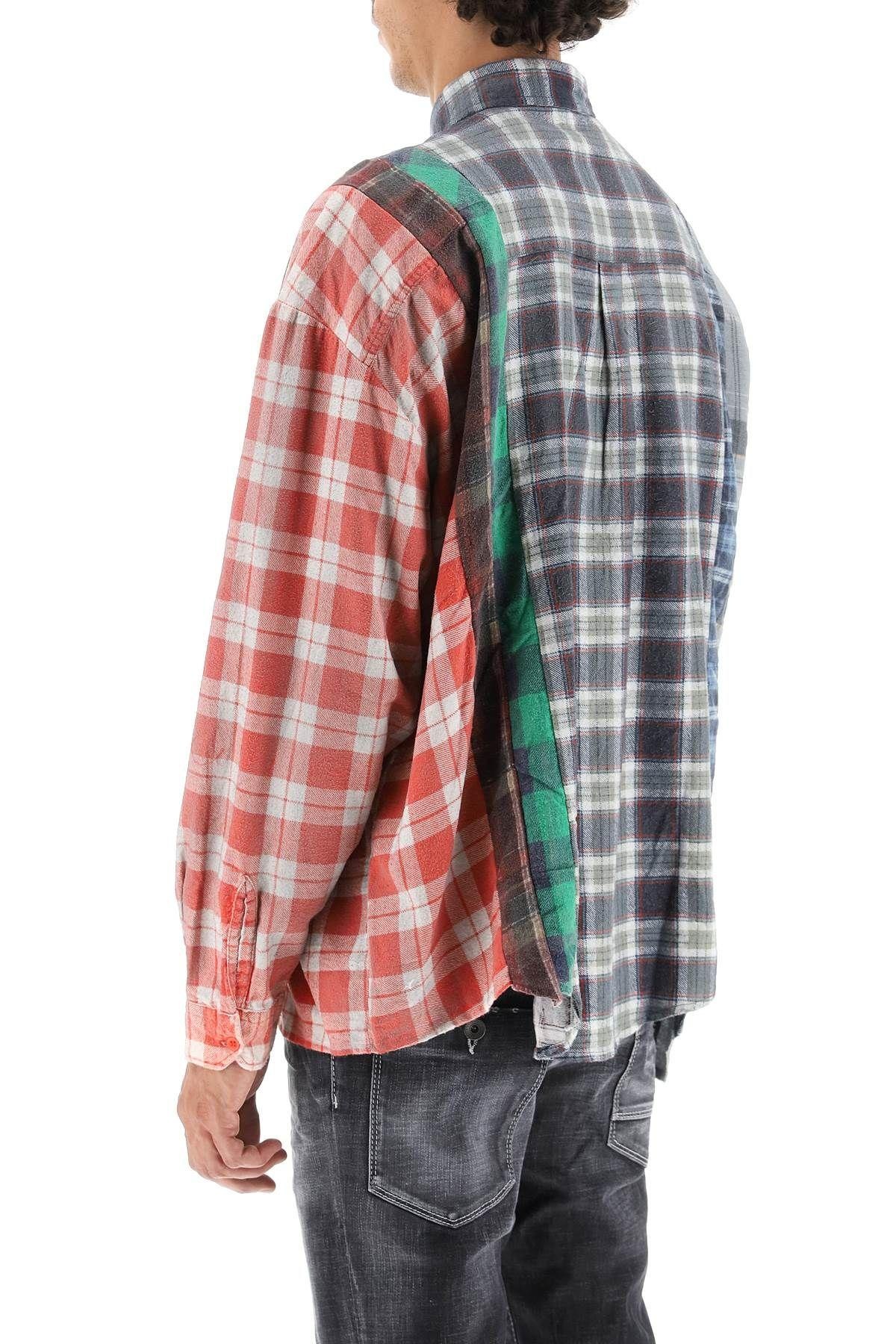 'REBUILD' PATCHWORK FLANNEL SHIRT NEEDLES - 4