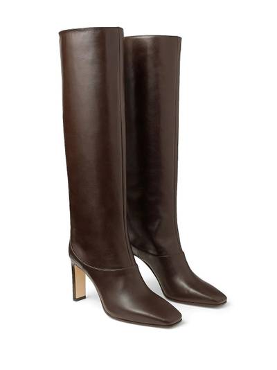 JIMMY CHOO Mahesa 85mm leather boots outlook