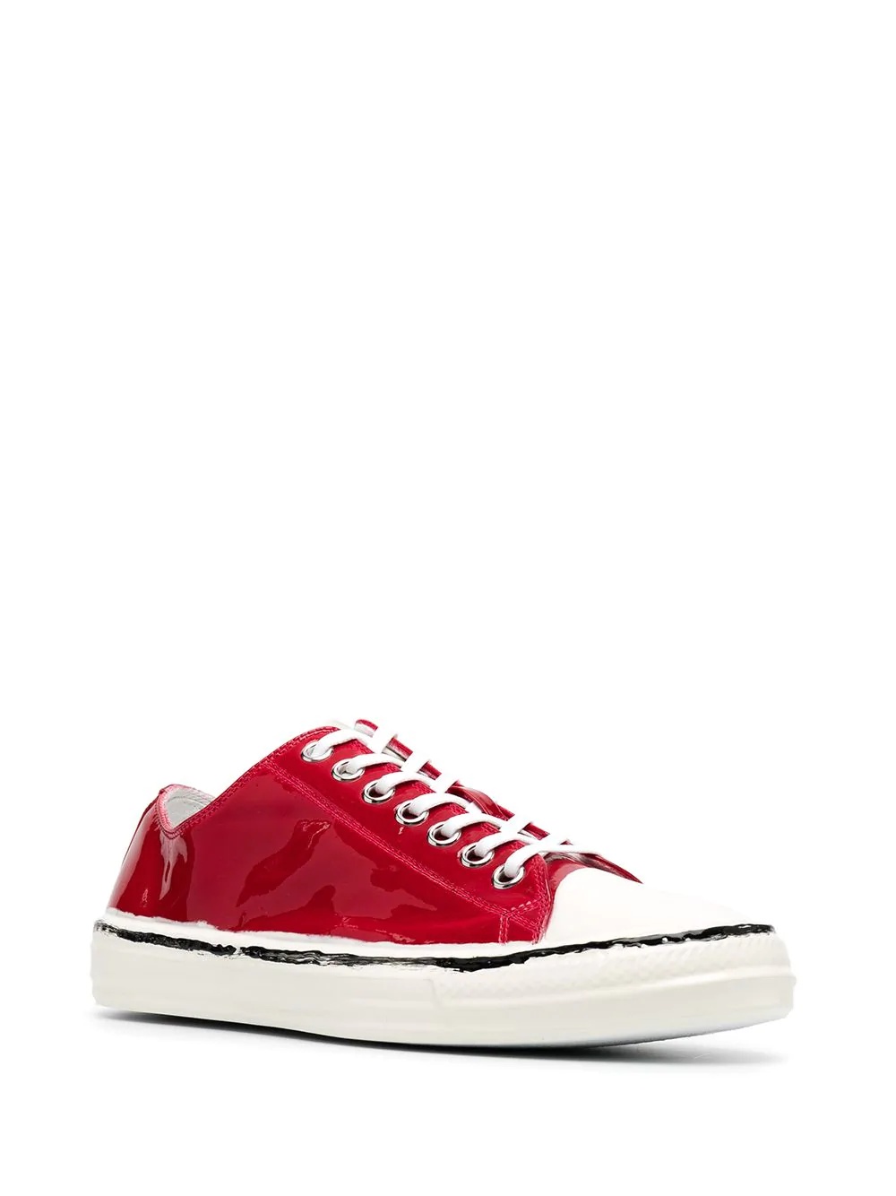 high-shine low top trainers - 2